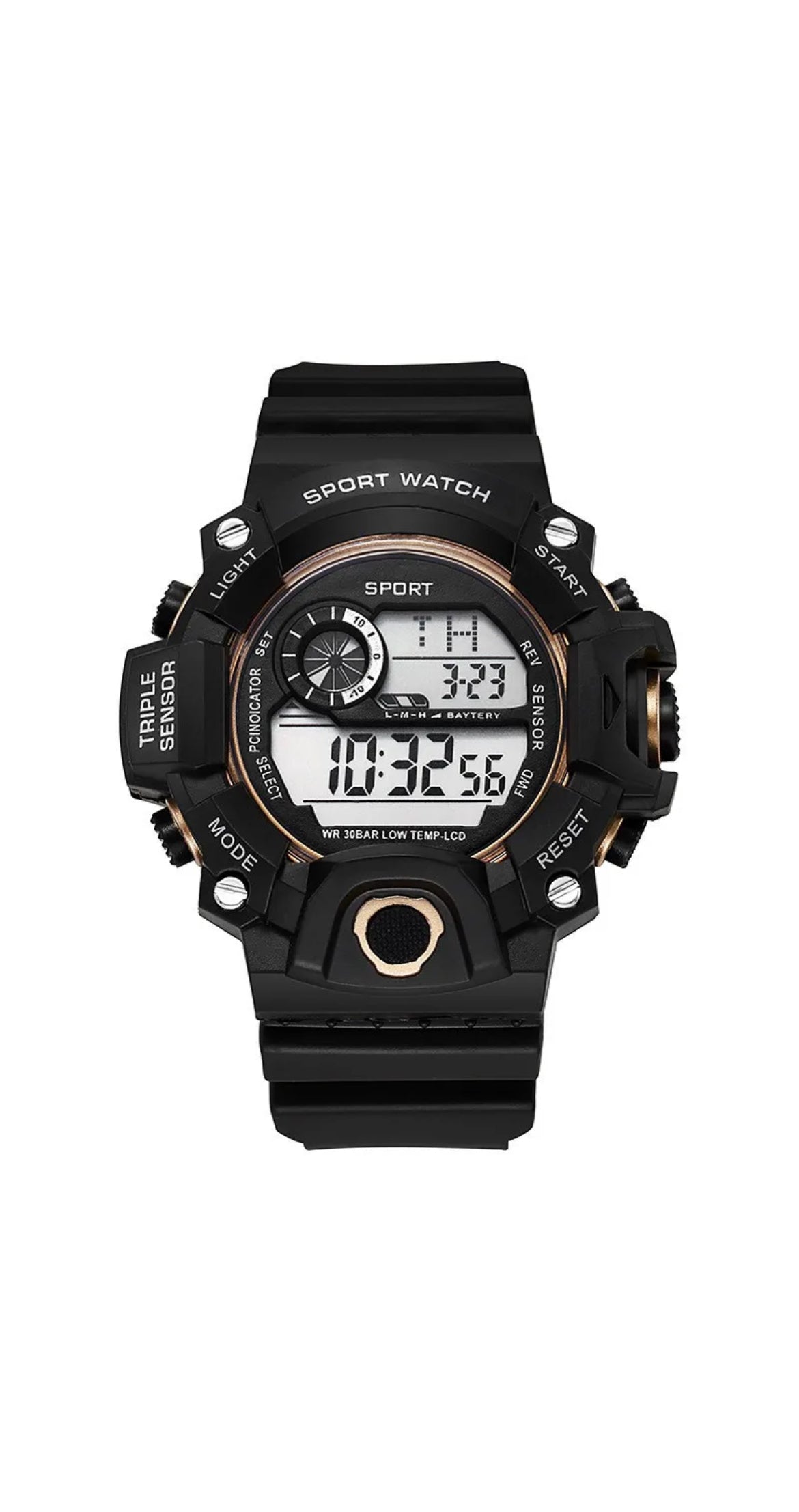 Men’s Sport Chronograph Watch – Waterproof Digital LED Military Style