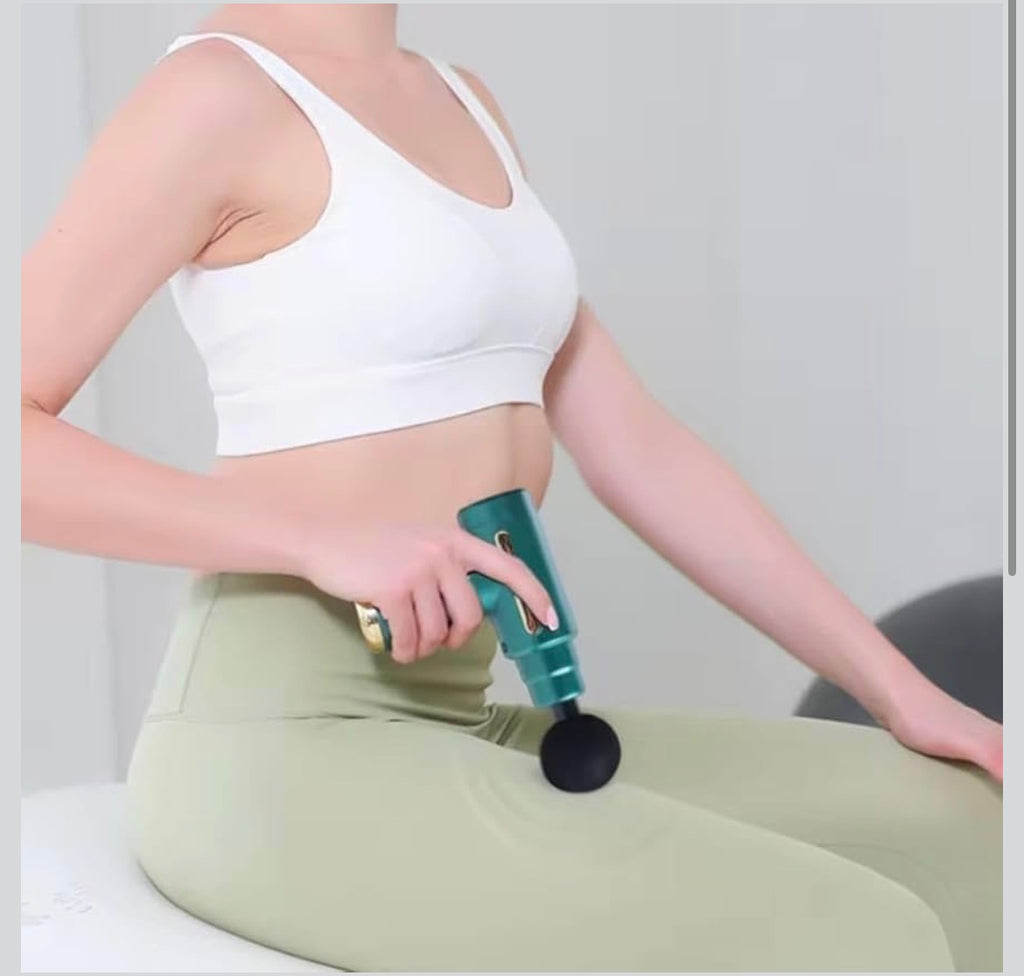 USB Massage Gun for Muscle Relaxation with Vibratory Varilla and 3 Massage Heads for Enhanced Relief and Soothing Therapy Ideal for Muscle Tension Relief