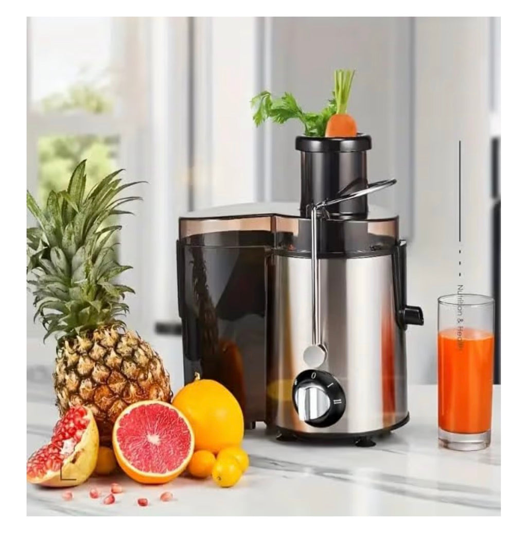 Electric Juicer Machine with 2-Speed Settings, Stainless Steel Centrifugal Juice Extractor for Fruits and Vegetables