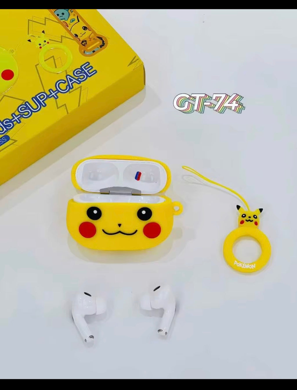 Pokémon Pikachu Themed 4 - in - 1 Gift Set: Game Console + Smart Watch + Wireless Earbuds + Earbud Case