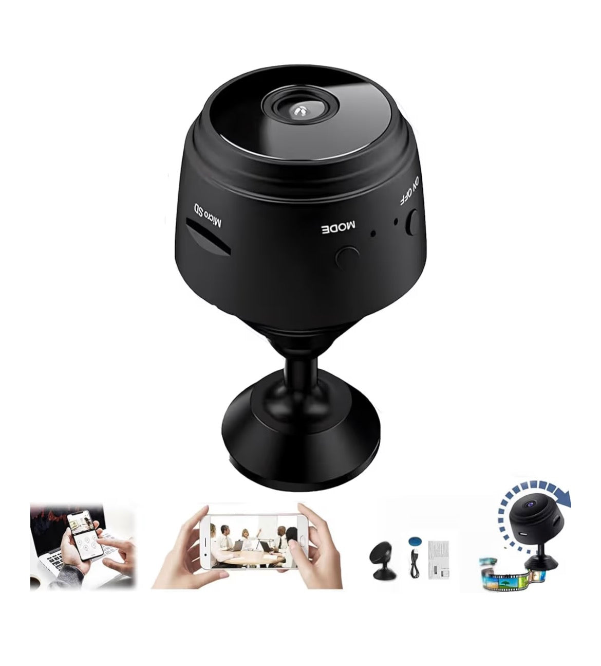 House Guard Security Camera, Household Mini Cameras, 1080p HD Wireless Security Camera with Smart Motion Detection, Night Vision, Wide-Angle Lens, Magnetic Mount for Home Office