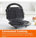 3-in-1 Waffle Maker & Sandwich Maker – Non-Stick Plates – Electric Breakfast Maker with Removable Grill Plates