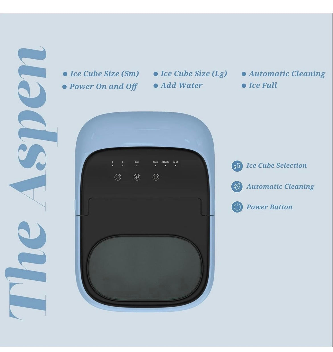 Countertop Ice Maker Machine – 33lbs Ice Per Day – Portable Ice Maker with Basket & Scoop – Fast Ice in 6 Minutes