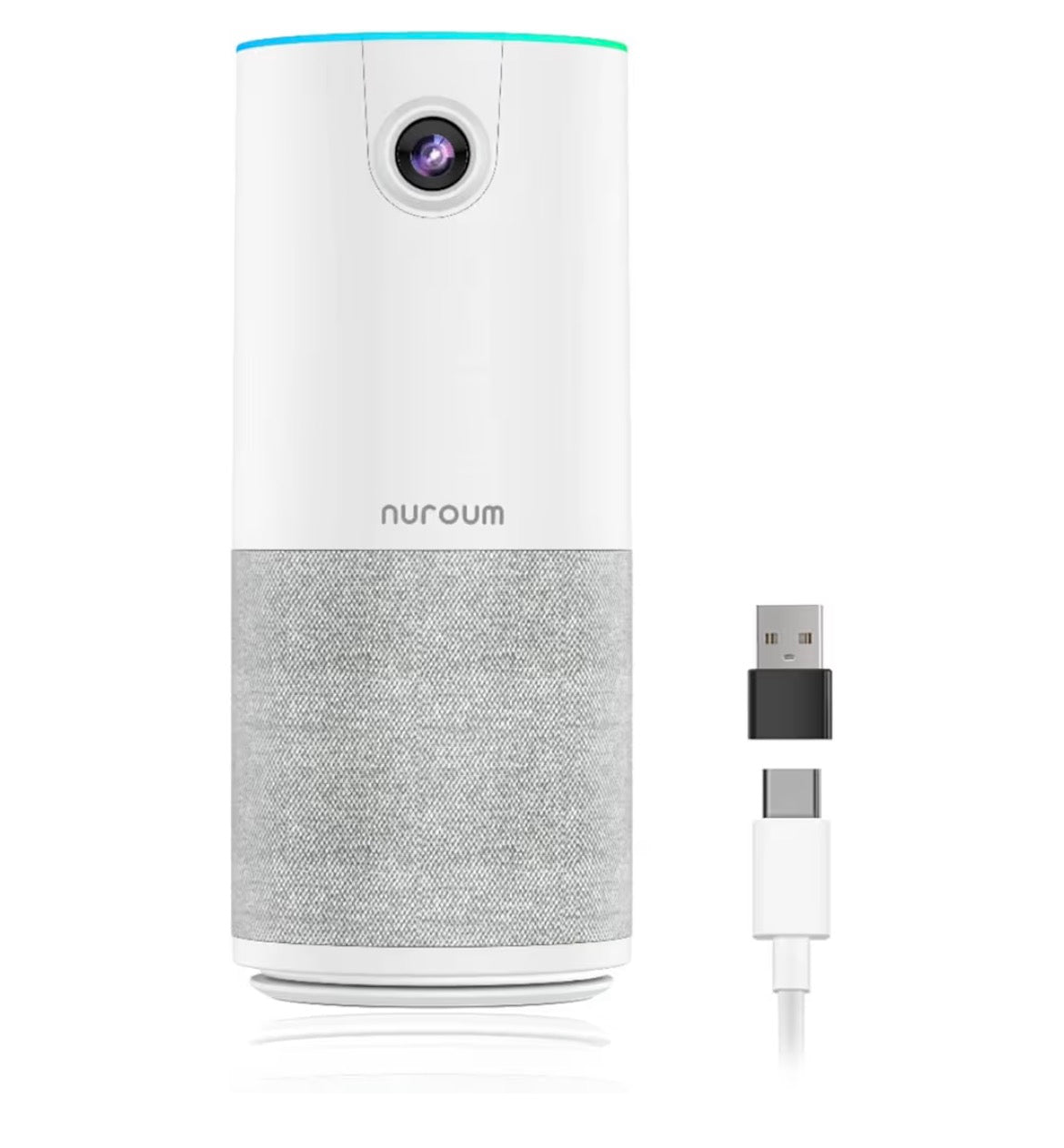 NUROUM C10(2nd Gen) 1080P Conference Webcam with Microphone Speaker, Portable All in One Computer Camera for Video Conference, AI Noise Cancellation & AGC, USB Plug&Play for PC/Desktop Zoom/Teams