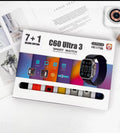C60 Ultra 3 Smart Watch Gift Set with 7 Straps – Fitness Tracker, Heart Rate Monitor, Bluetooth Smartwatch for iPhone & Android