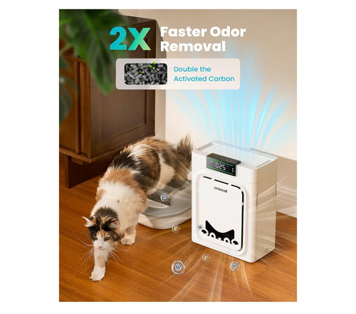 Air Purifier for Home with HEPA Filter – Pet Hair & Odor Cleaner for Cats and Dogs – Quiet Air Cleaner for Bedroom and Living Room