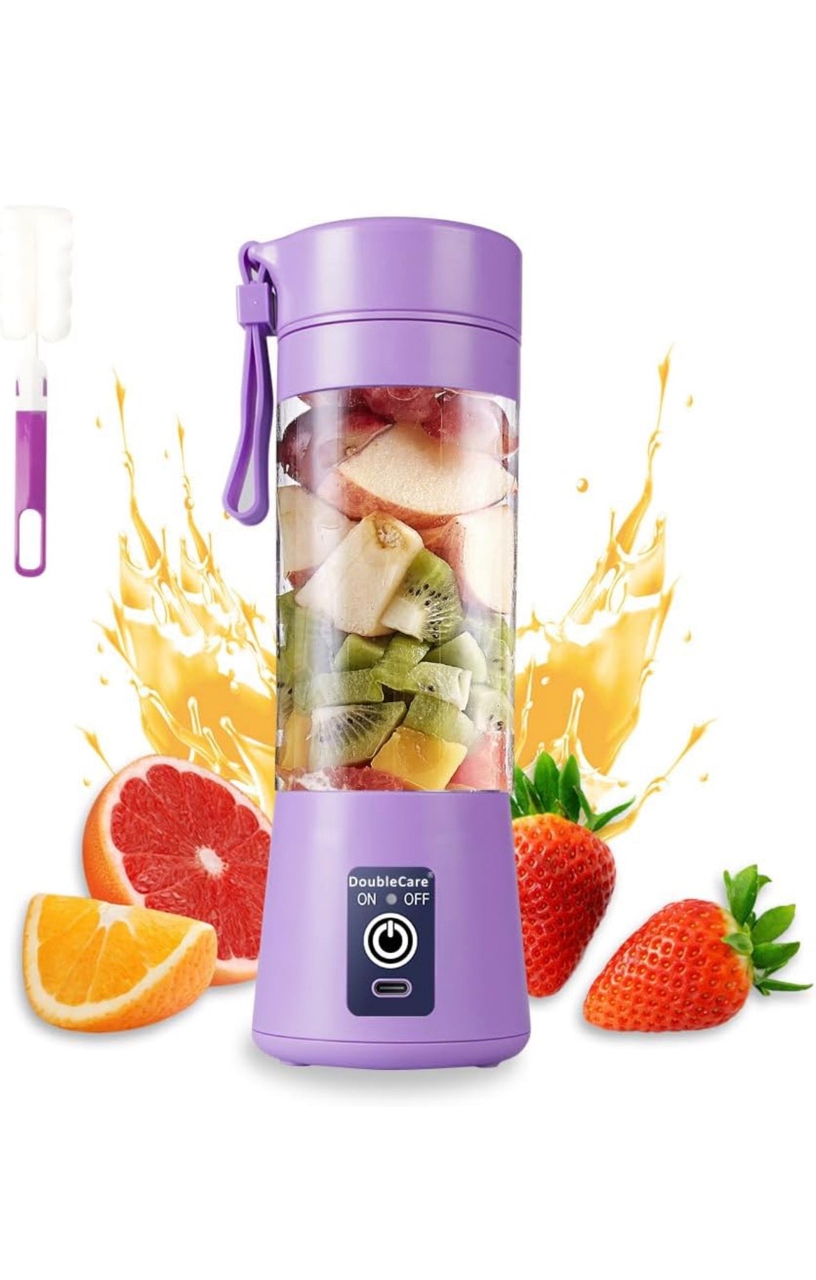 Portable USB Rechargeable Blender – Smoothie & Juice Maker Bottle