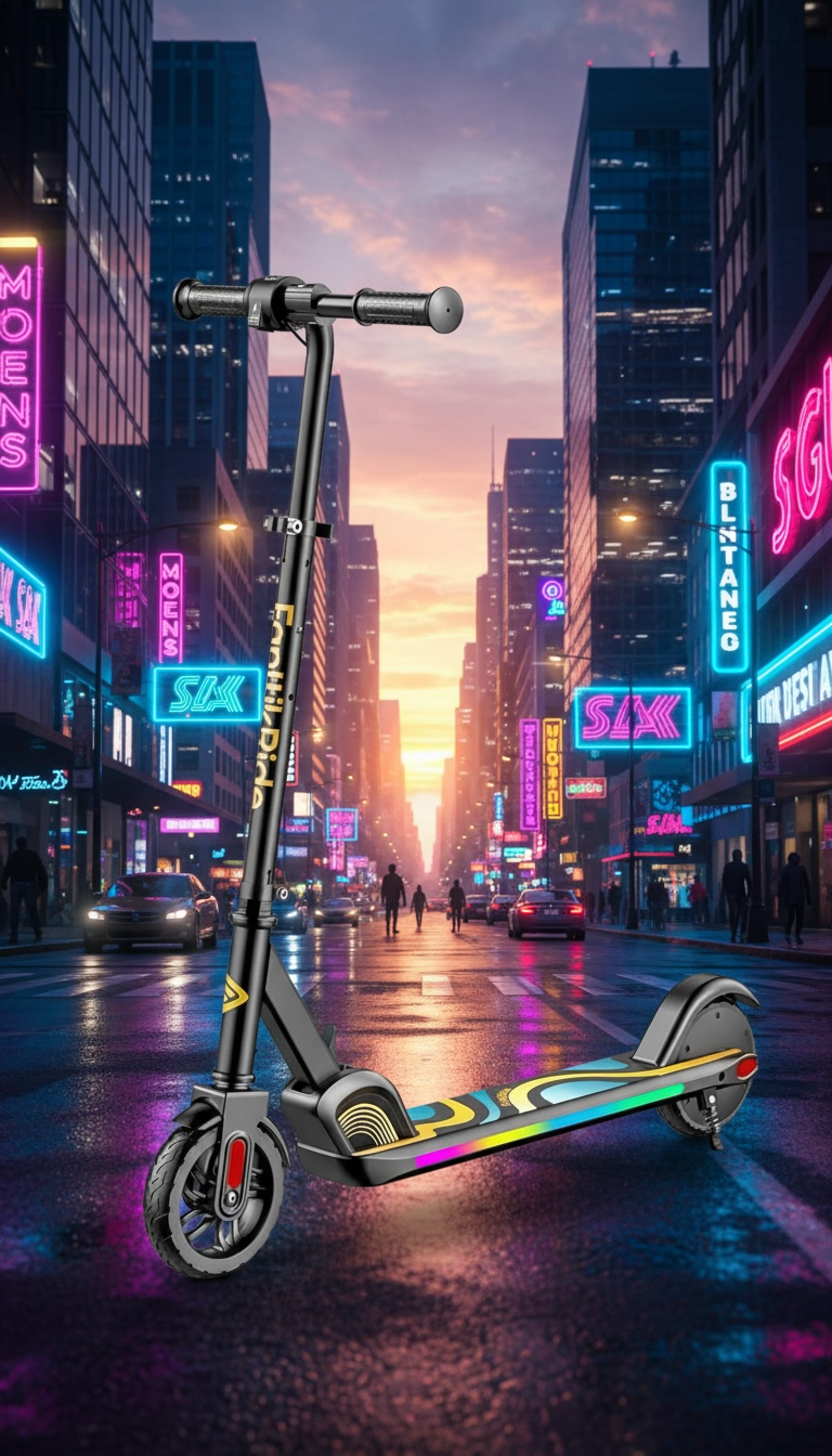 FanttikRaide
Kids Electric Scooter with LED Lights – Foldable E-Scooter for Boys & Girls – Lightweight Ride Scoo