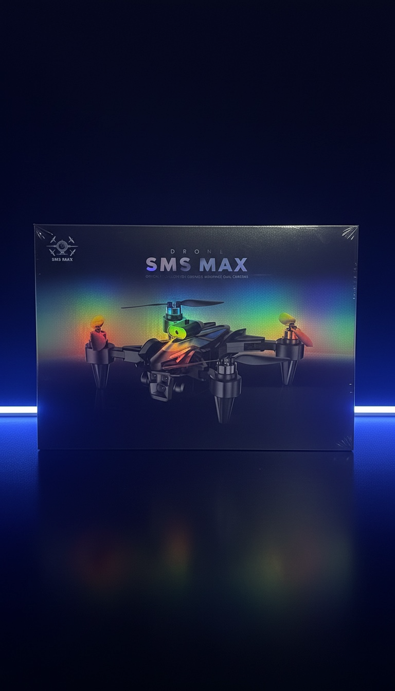 DRONE SMS MAX Foldable Drone with Dual Camera, WiFi FPV, LED Lights, Remote Control Quadcopter