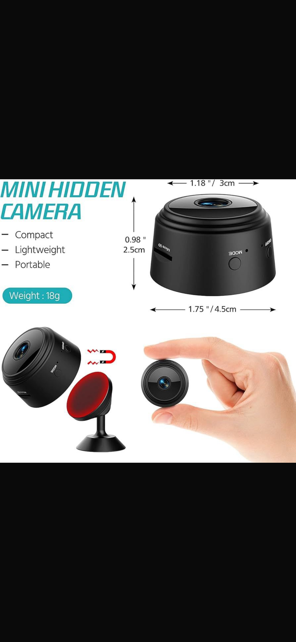 House Guard Security Camera, Household Mini Cameras, 1080p HD Wireless Security Camera with Smart Motion Detection, Night Vision, Wide-Angle Lens, Magnetic Mount for Home Office